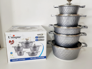 10 pezzi set completo di pentole ecologica 100%