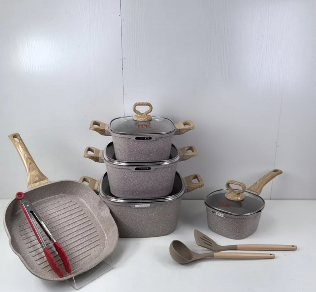2025/09/1000056687.jpg set di pentole da 12 pezzi eco compatibili, antiaderante, atossiche durevoli per cotturasana