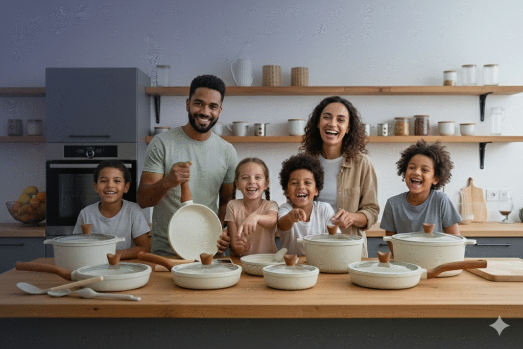 The Creator Series: fondere qualità e sostenibilità Set pentole antiaderenti premium per la famiglia