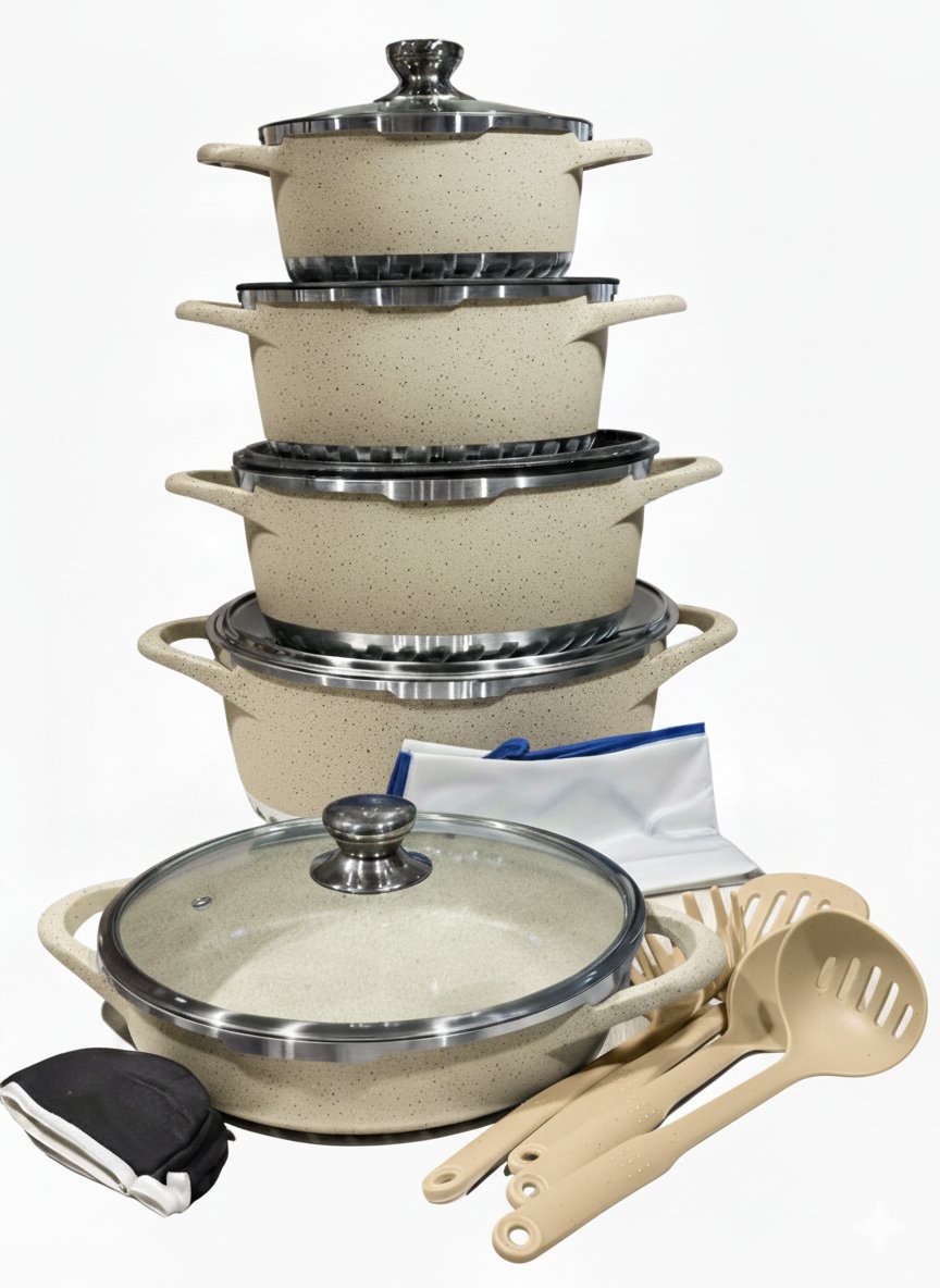 set di pentole quadrate antiaderenti 21 pezzi | eccellenza in cucina colore oro set di pentole quadrate antiaderenti 21 pezzi | eccellenza in cucina colore oro