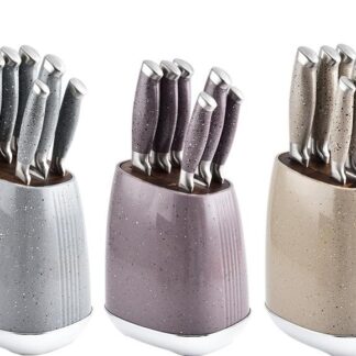 Emirad Morgan RC-BX08 diamond pattern hanging seat 7pcs knife sets Material: Oak +3CR13
