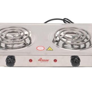 Emirad Morgan Double Hot Plate Electric Stove 2000W Stainless Steel