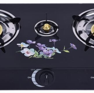 Emirad Morgan Glass Top Three Burner Gas Stove