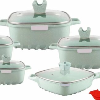 Emirad Morgan Dessini 25pcs pot sets 20-24-28-32cm Casserole with glass lid 28cm deep
