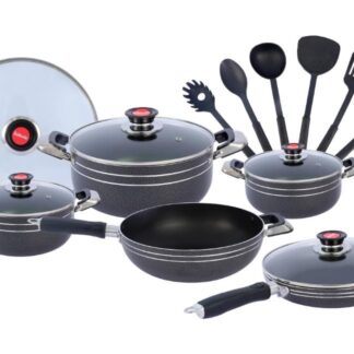 Emirad Morgan Bakhschie 16pcs pot set 20-24-28cm casserole/26cm fry pan/28cm deep fry