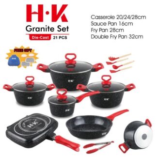 Emirad Morgan HK21pcs 20-24-28cm casserole 28cm fry pan 16cm milk pan 32cm Double fry