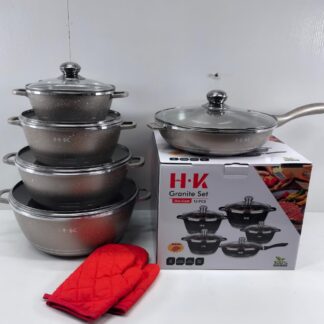 Emirad Morgan HKPOT SET 12pcs/set 20-24-28-32cm Casserole with glass lid 28cm deep fry