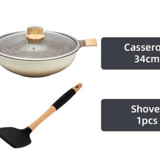Emirad Morgan Best quality 3pcs cookware set 34cm Casserole+free gift 1pcs shovel High