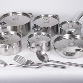 Emirad Morgan 15pcs cookware set 16milk pan 16-18-20-24cm casserol 24cm fry pan