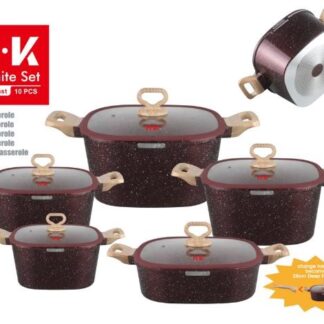 Emirad Morgan HK 10pcs pot set 20-24-28-32cm casserole/28cm shallow casserole Induction