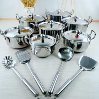 Emirad Morgan 18PCS 410 stainless steel set 16-18-20-22 24-26-28cm
