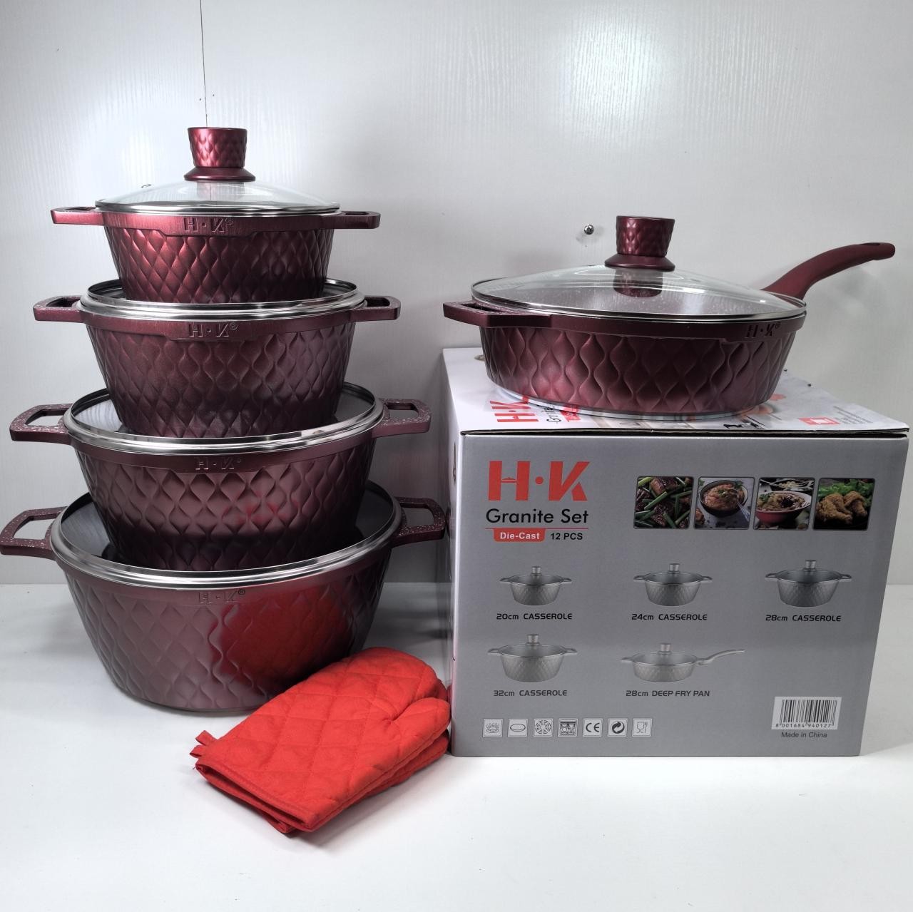Emirad Morgan H.K20-24-28-32 Casserole with glass lid 28cm deep fry pan with glass - Image 2