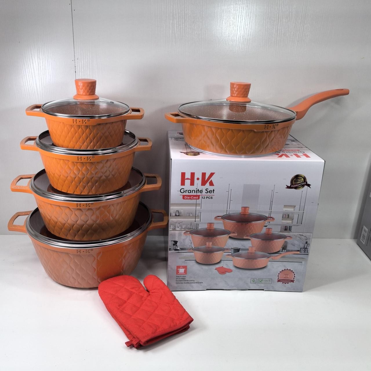 Emirad Morgan H.K20-24-28-32 Casserole with glass lid 28cm deep fry pan with glass - Image 5