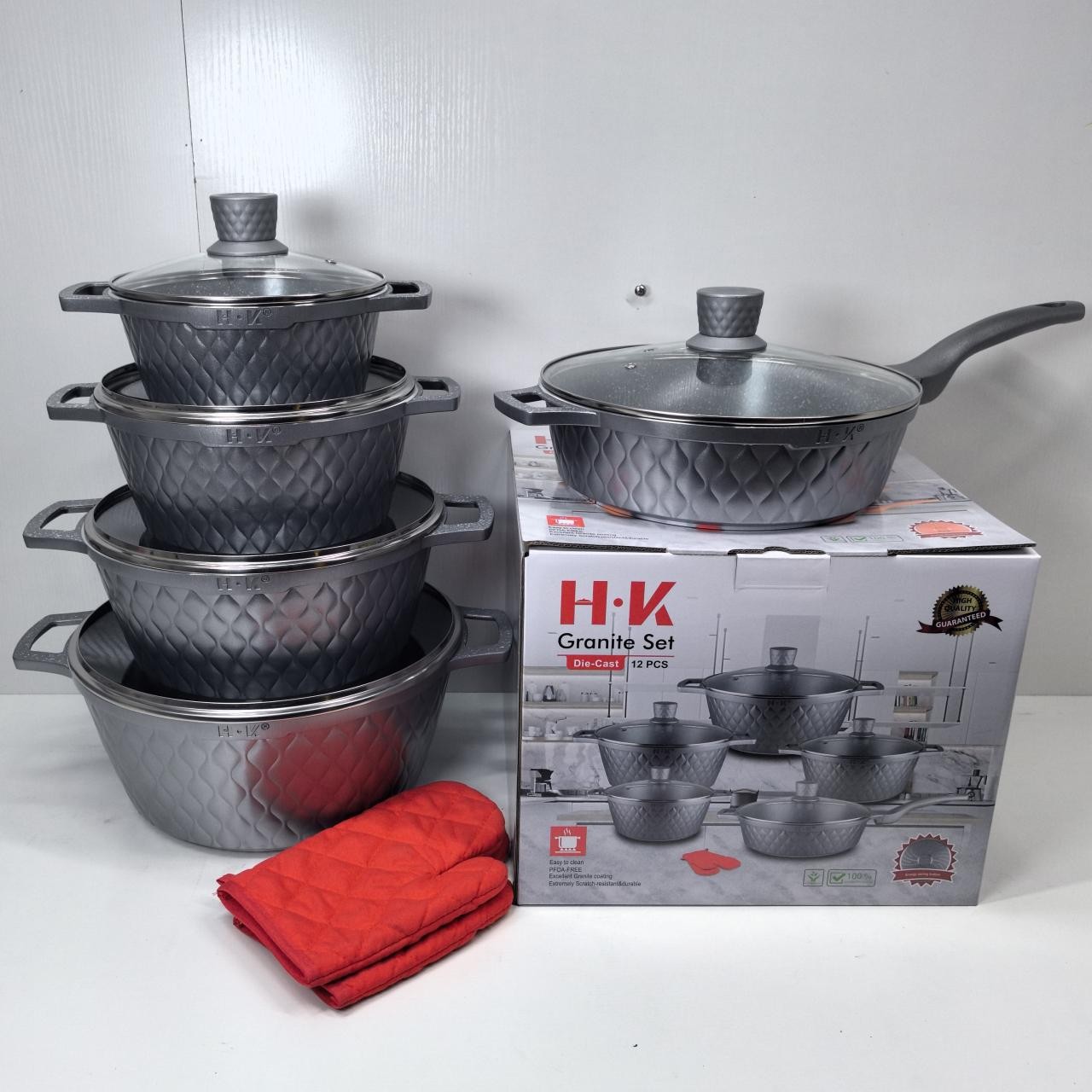 Emirad Morgan H.K20-24-28-32 Casserole with glass lid 28cm deep fry pan with glass - Image 6