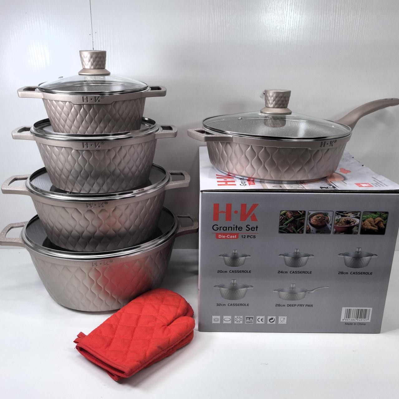 Emirad Morgan H.K20-24-28-32 Casserole with glass lid 28cm deep fry pan with glass - Image 7